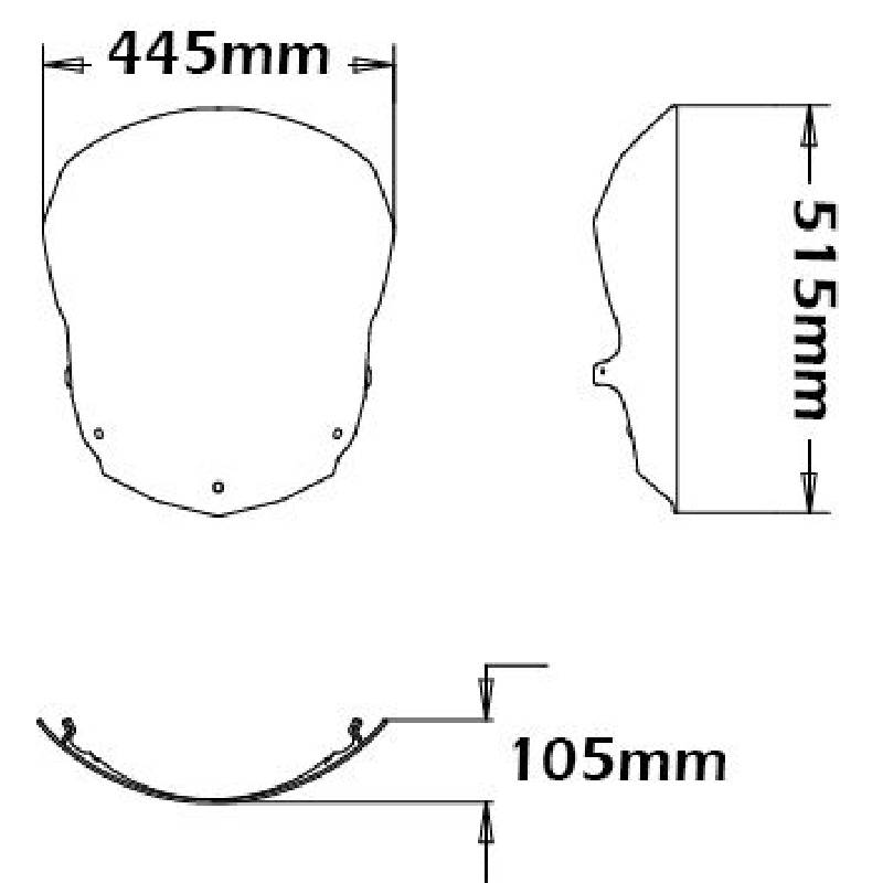 Parabrisas para soportes originales BMW f 800 gt 12-19